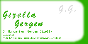 gizella gergen business card